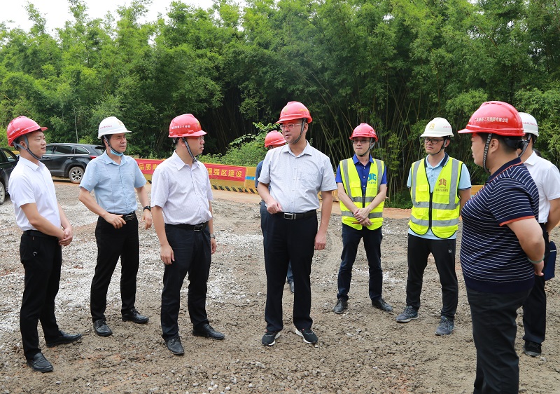 圖1:林海波(左四)在南湛高速羅家村大橋現場督導.jpg